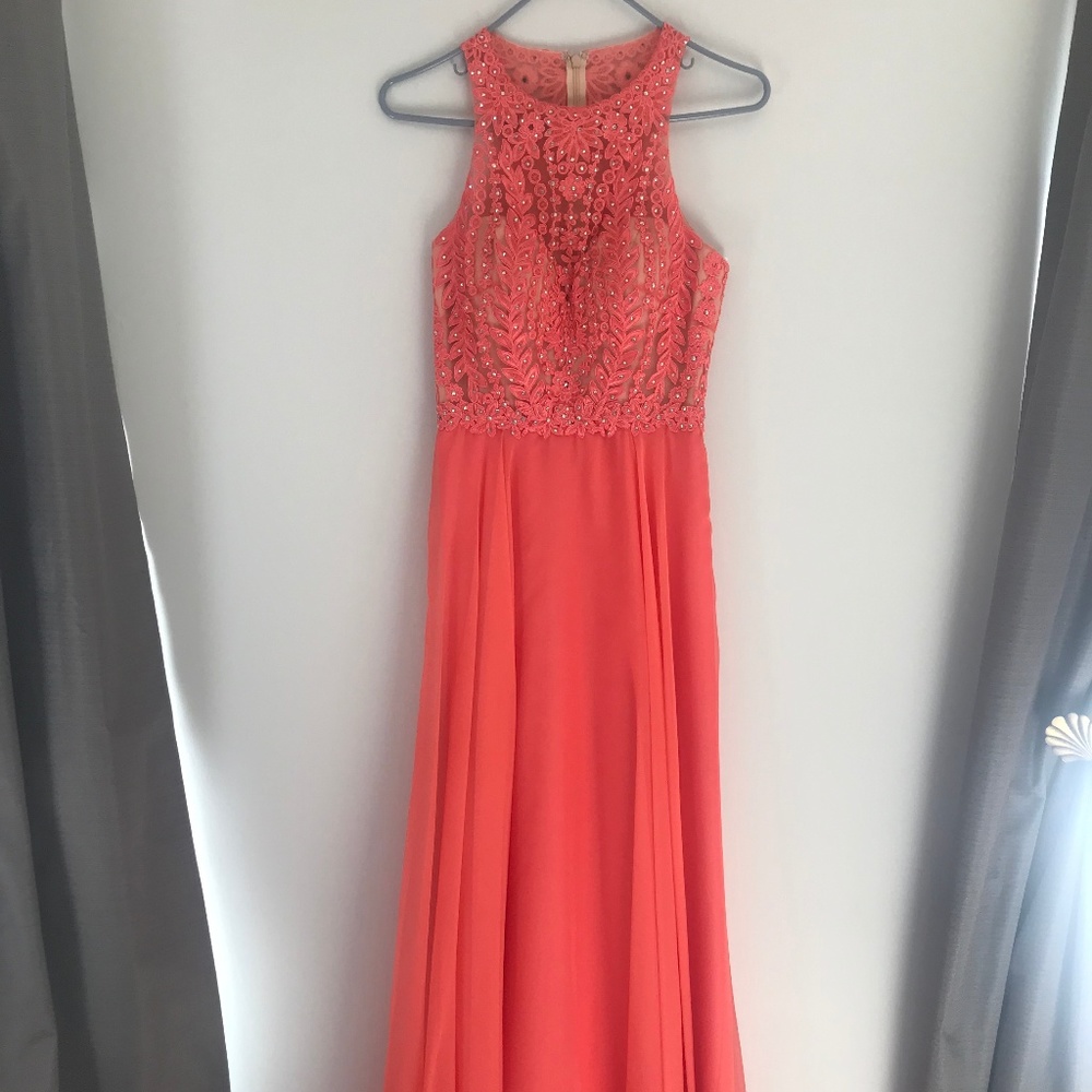 Coral prom dress